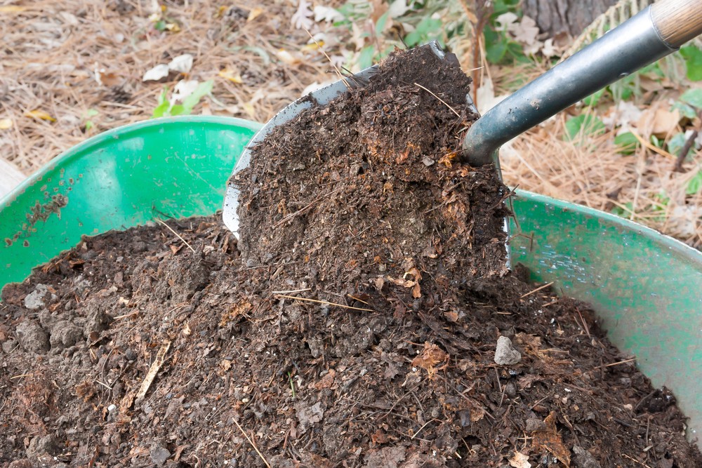 compost voor in nieuwbouwtuin